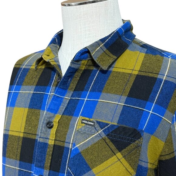 Volcom Modern Fit Plaid Shirt - Size Large - Long Sleeve Button Up Flannel - Picture 1 of 8